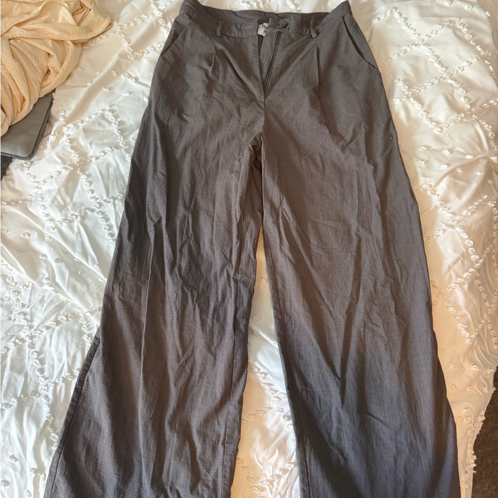 Princess Polly Charcoal Wide-Leg Trousers